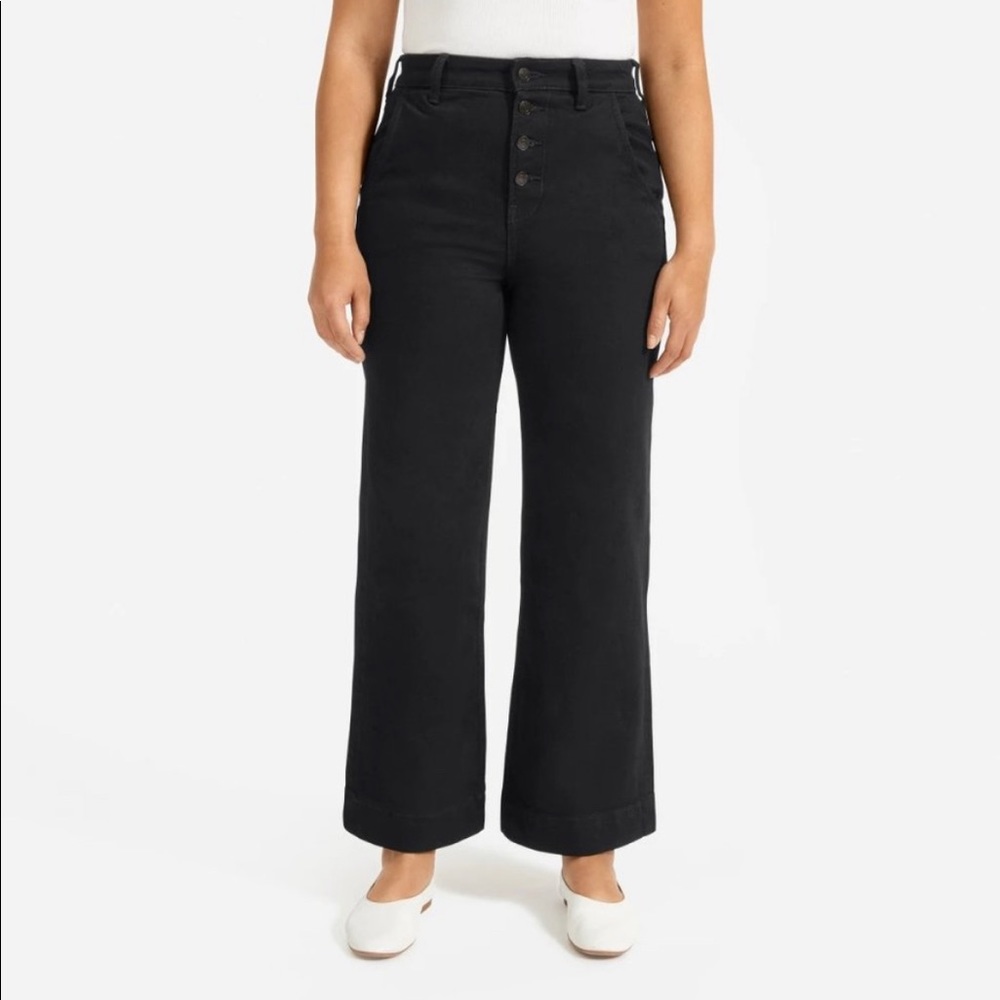 Everlane Wide Leg Button Fly Jeans